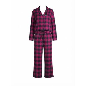 Alexander Del Rossa Pink Black Plaid Flannel Pajama Set Womens 3XL New